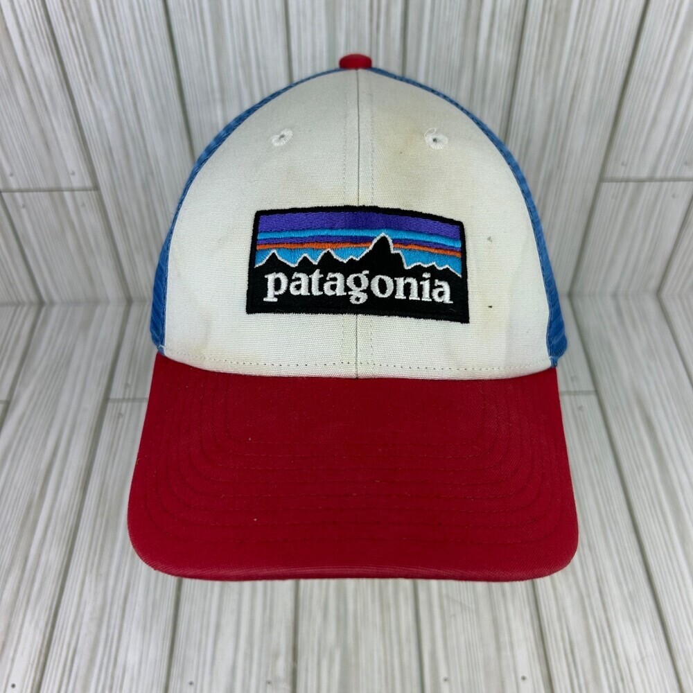 Patagonia Trucker SnapBack Hat Adjustable Adult Mesh Baseball Cap Red White Blue